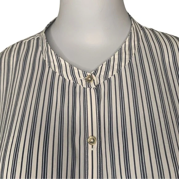 JUICY COUTURE 100% Silk “Mediterranean” Striped Blouse Size XS - Picture 5 of 16